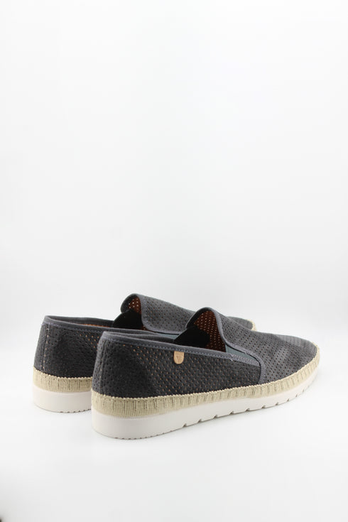Verbenas Men Textured Slip-On Espadrille Loafers